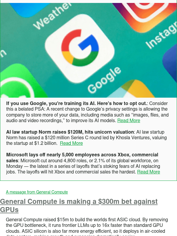 Newsletter preview: If you use Google, you're training its AI. Here's how to opt out.