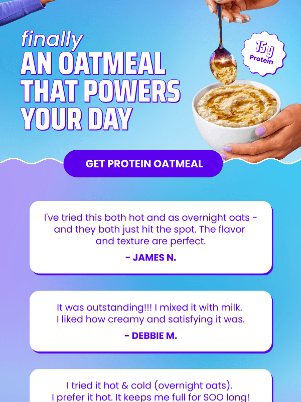 Newsletter preview: The oatmeal that keeps you full. For SOO long. 🥣