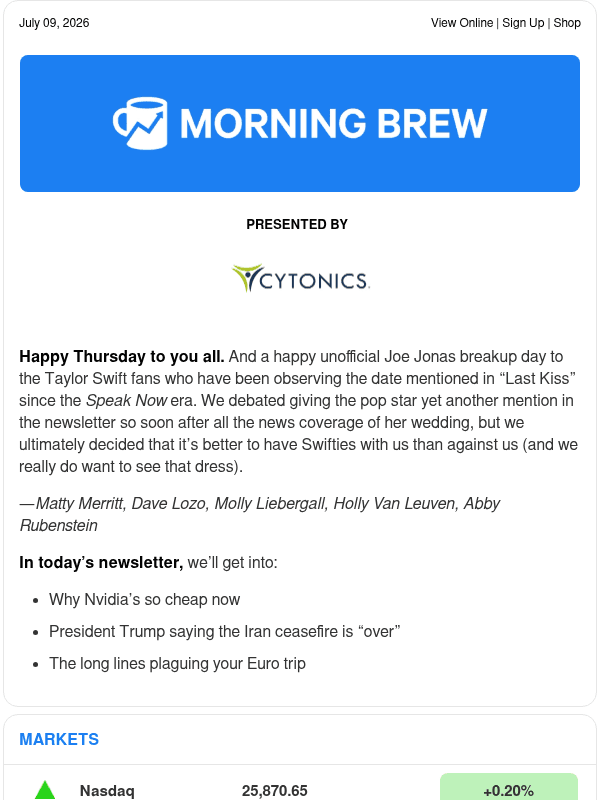 Newsletter preview: ☕️ Like AI never happened
