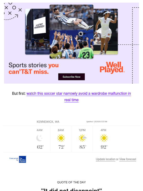 Newsletter preview: Really really really wanna