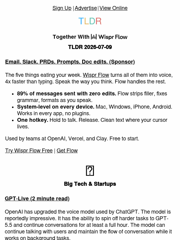 Newsletter preview: GPT-Live 🔊, Grok matches Opus 🤖, inside Bun's rewrite 👨‍💻