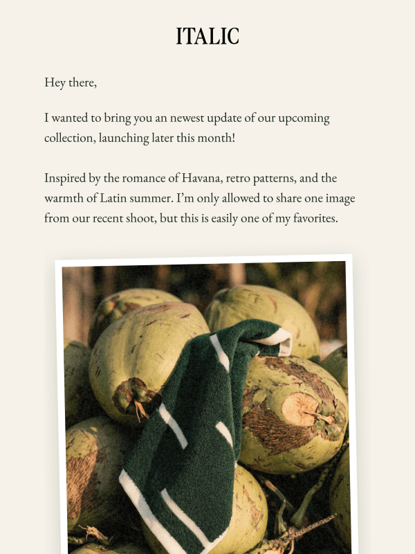 Newsletter preview: Preview: the Havana Collection