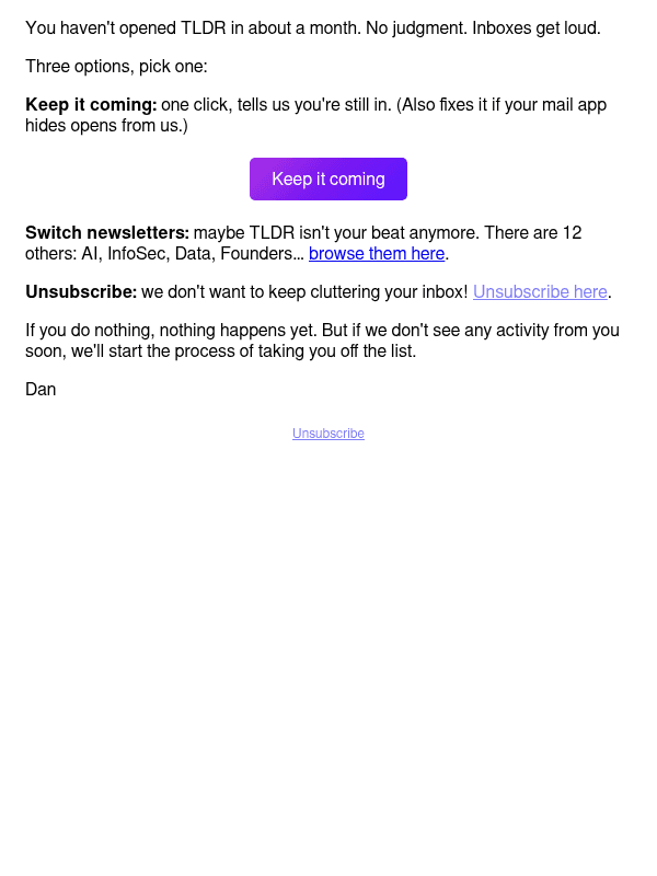 Newsletter preview: Still want TLDR?