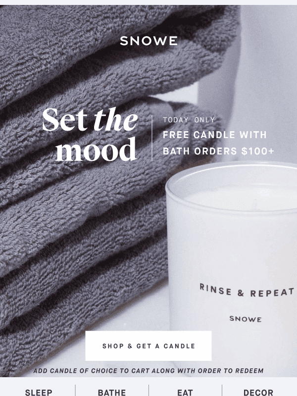 Newsletter preview: Have a free candle on us