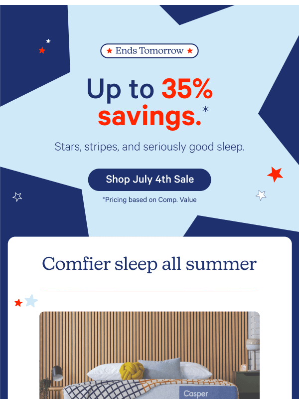 Newsletter preview: Up to 35% savings ends TOMORROW.*