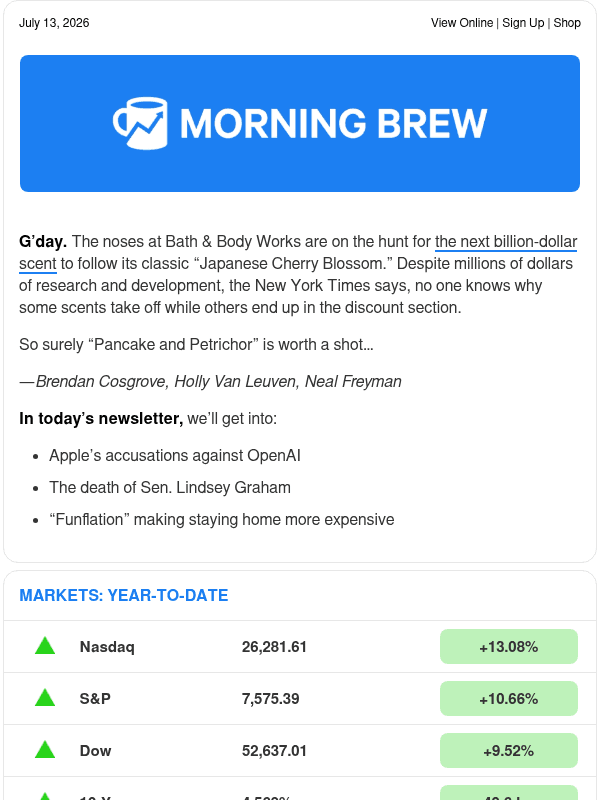 Newsletter preview: ☕ Apple of discord
