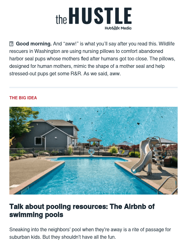 Newsletter preview: 🏊  Swim in your neighbor’s pool
