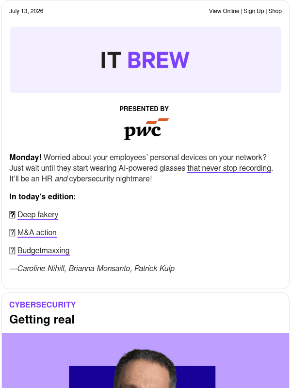 Newsletter preview: ☕ Deepfake defense