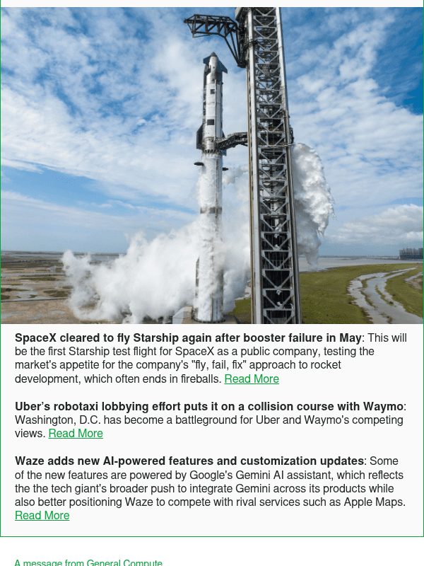Newsletter preview: SpaceX cleared to fly Starship again after booster failure in May