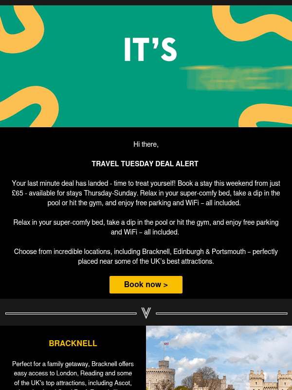 Newsletter preview: You deserve a last minute break, Chloe