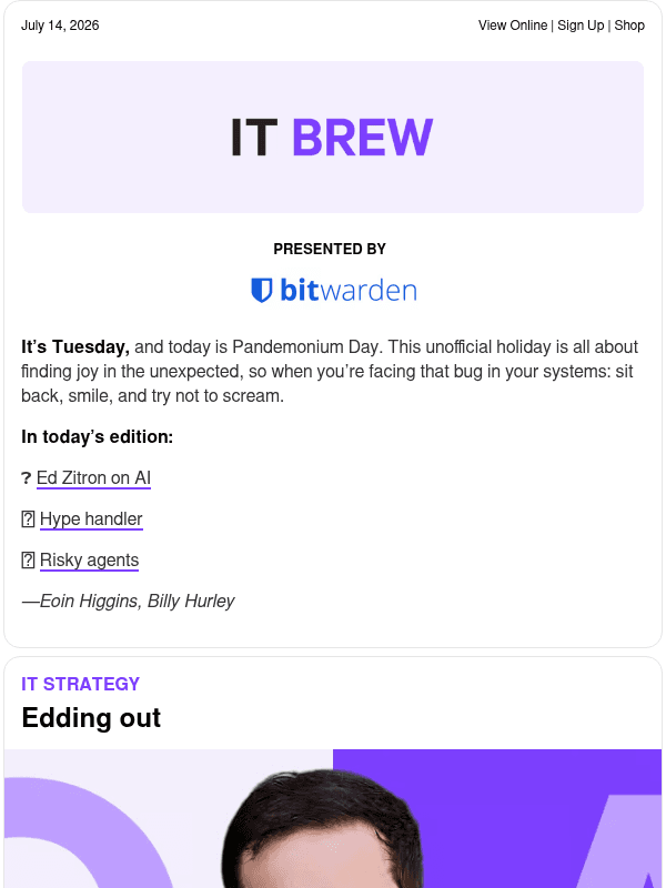 Newsletter preview: ☕ Bubble pop?