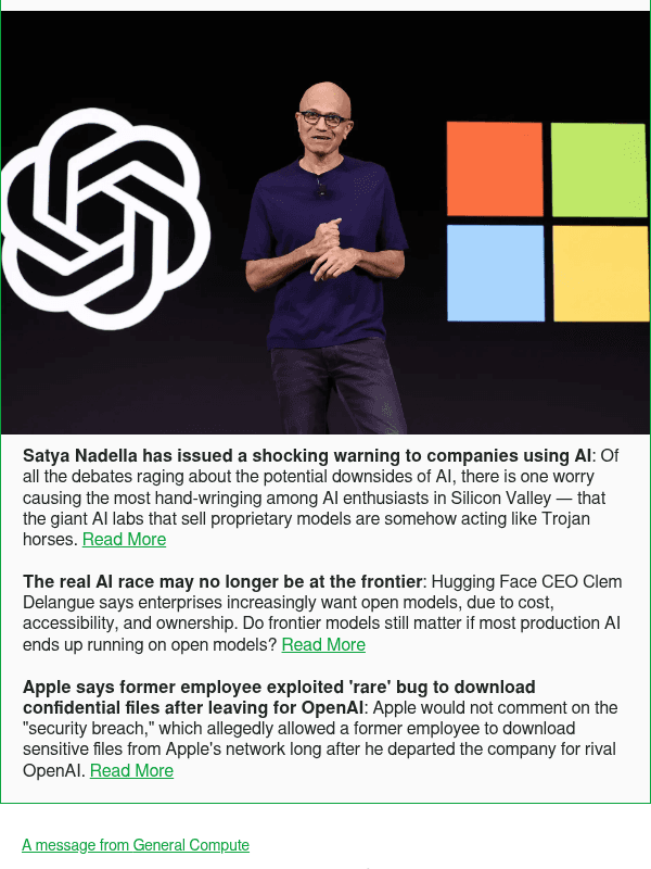 Newsletter preview: Satya Nadella has issued a shocking warning to companies using AI
