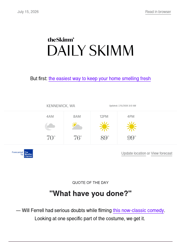 Newsletter preview: Stick to fridge cigs