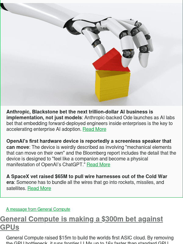 Newsletter preview: Anthropic, Blackstone bet the next trillion-dollar AI business is implementation, not just models