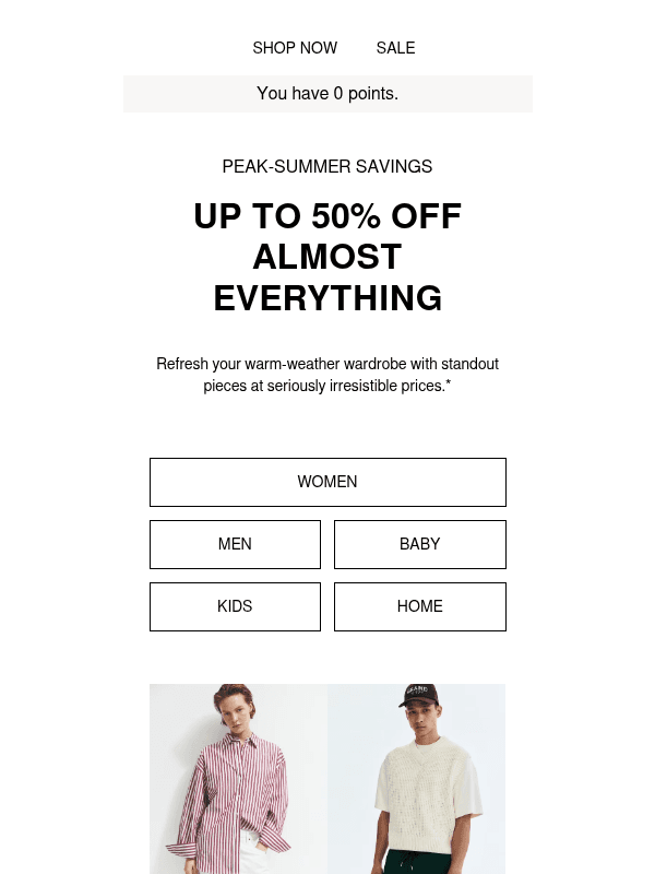 Newsletter preview: Up to 50% off is on the rise