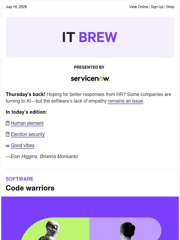 Newsletter preview: ☕ Secret codes