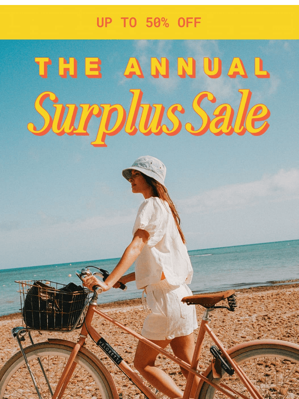 Newsletter preview: The Annual Surplus Sale is Here