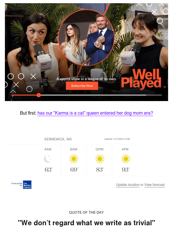 Newsletter preview: Can I make it any more obvious?