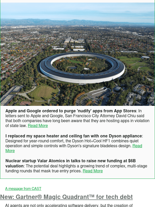 Newsletter preview: Apple and Google ordered to purge 'nudify' apps from App Stores
