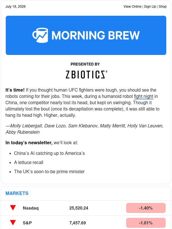 Newsletter preview: ☕️ Catching up