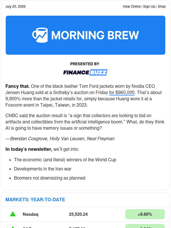 Newsletter preview: ☕ Upsizing