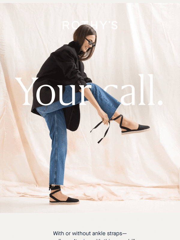 Newsletter preview: One espadrille. Two looks. Going fast.