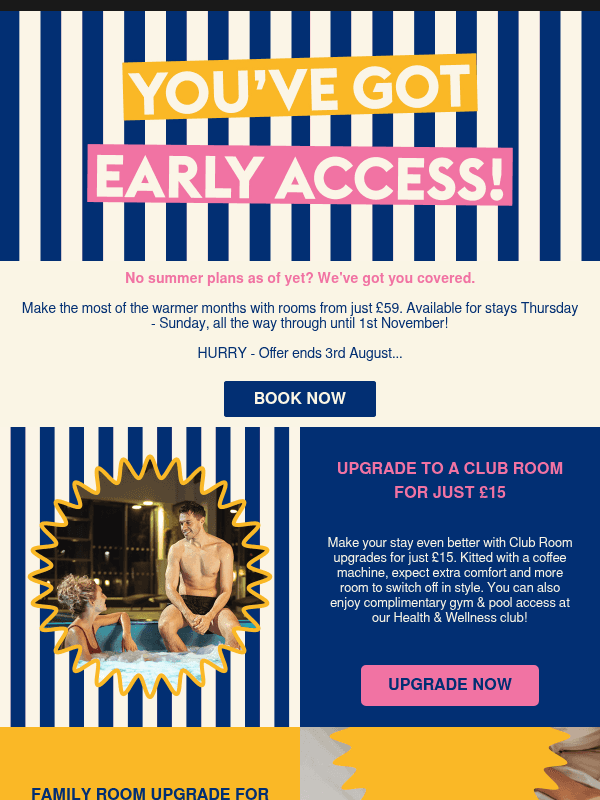 Newsletter preview: ☀️Summer plans, sorted - Rooms from £59☀️