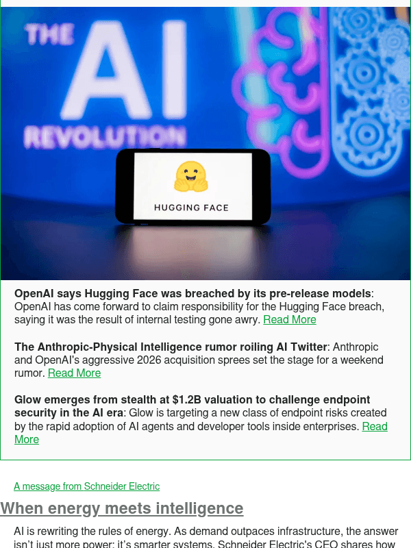 Newsletter preview: OpenAI says Hugging Face was breached by its pre-release models