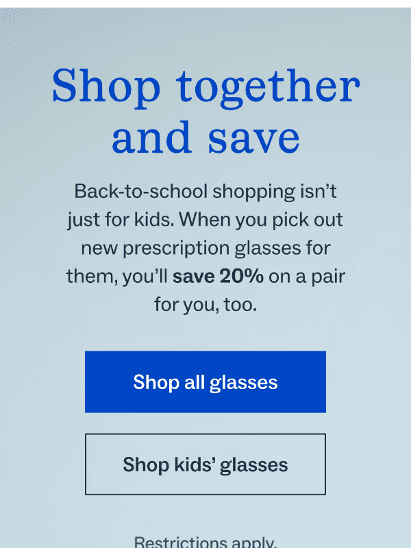 Newsletter preview: Start the semester with 20% off