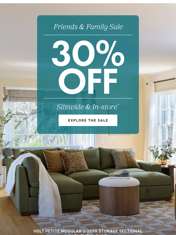 Newsletter preview: 🎉 Starts today: 30% off sitewide!