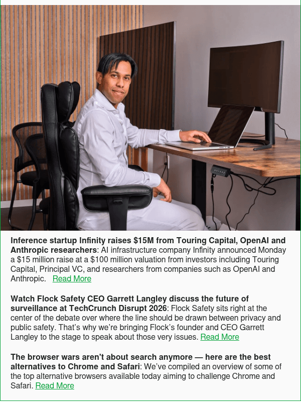 Newsletter preview: Inference startup Infinity raises $15M from Touring Capital, OpenAI and Anthropic researchers