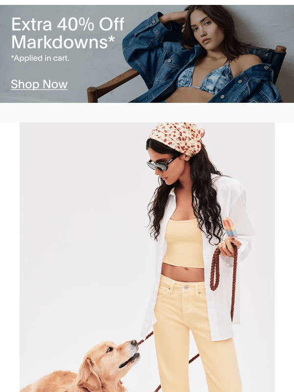 Newsletter preview: Take an extra 40% off denim favorites