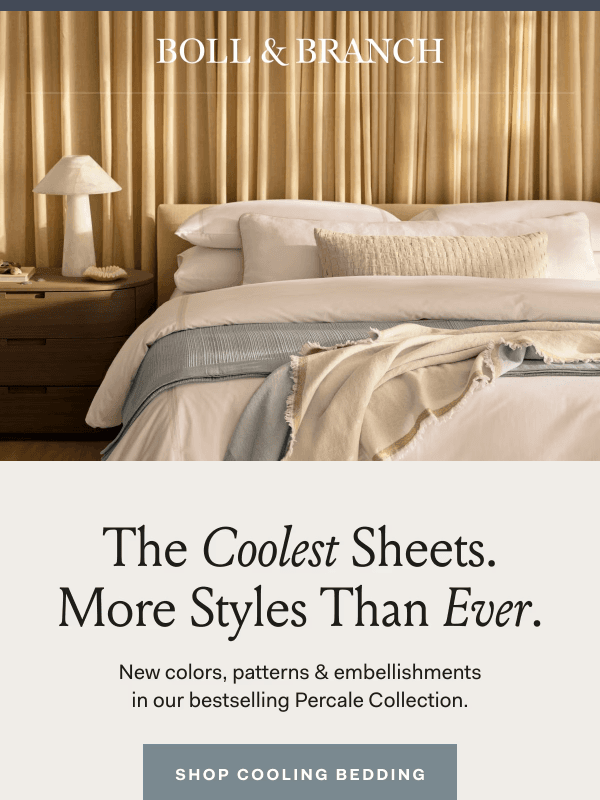 Newsletter preview: Shop our biggest Percale drop yet