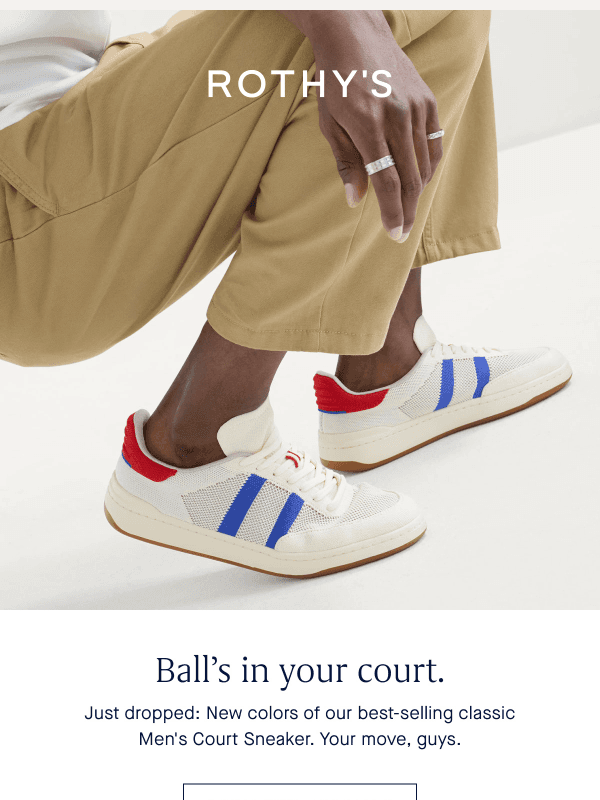 Newsletter preview: New Men’s Court Sneakers.