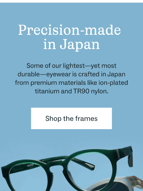 Newsletter preview: Featherweight frames from Japan