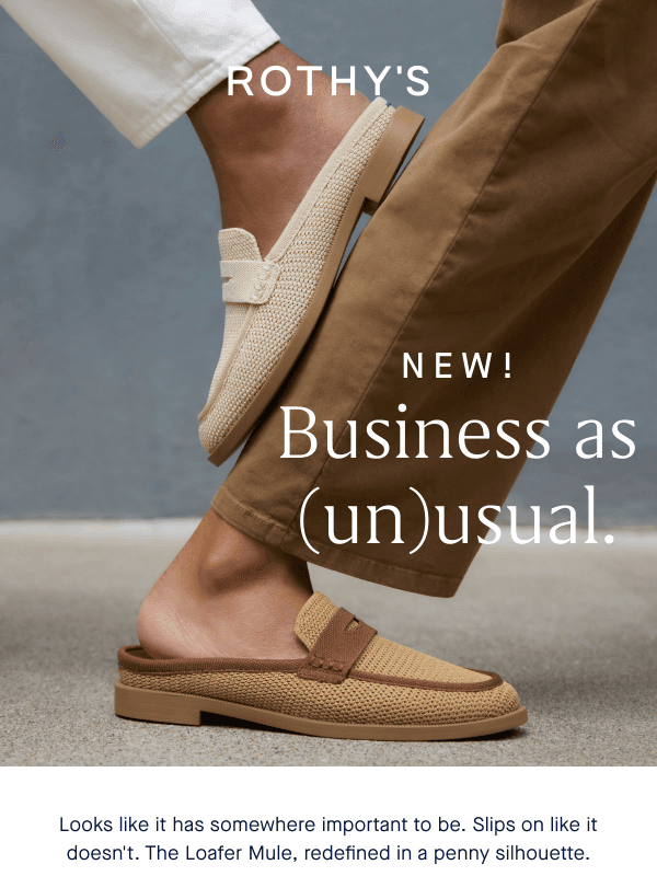 Newsletter preview: Penny Loafer + Mule = NEW.
