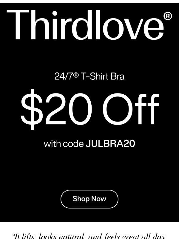Newsletter preview: Last chance for $20 off.