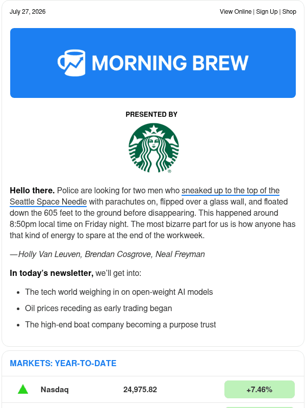 Newsletter preview: ☕ Pure projection