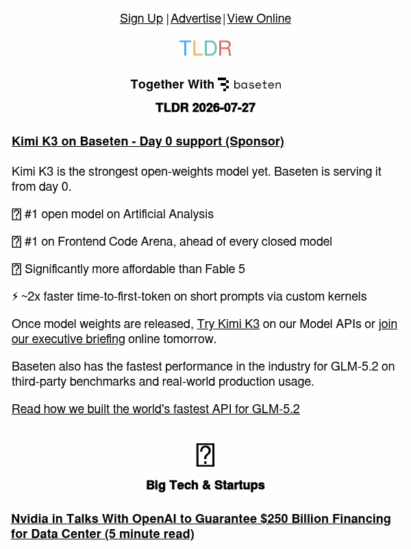 Newsletter preview: Nvidia's $250B OpenAI deal 💰, Meta Seller 🤝, Google Maps travel time API 👨‍💻