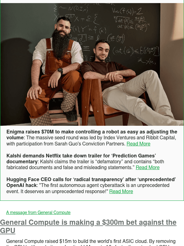Newsletter preview: Enigma raises $70M to make controlling a robot as easy as adjusting the volume
