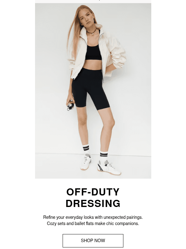 Newsletter preview: Off-duty dressing