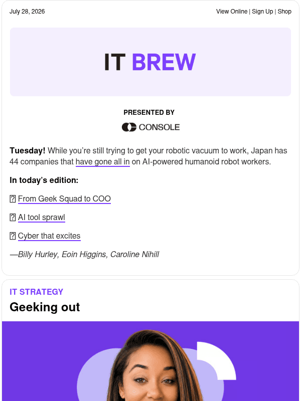 Newsletter preview: ☕ Geeking out