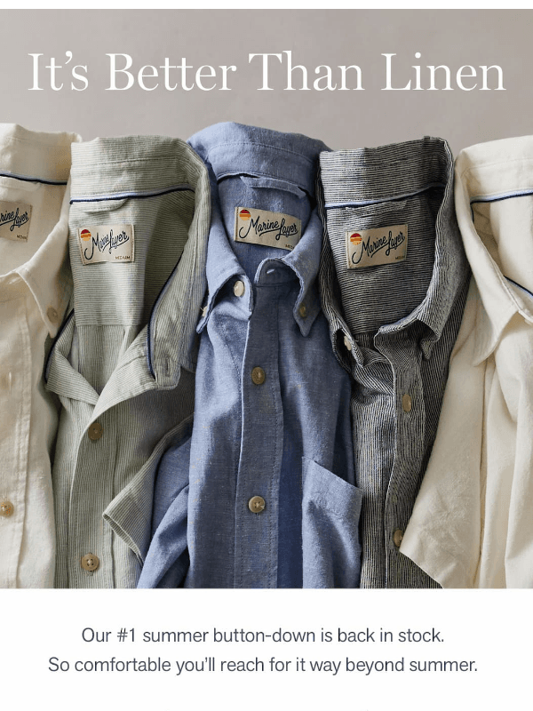Newsletter preview: This Shirt’s Like Linen…But Better