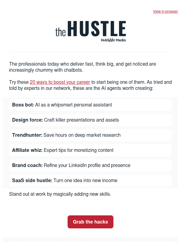 Newsletter preview: AI hacks for your career 🫵
