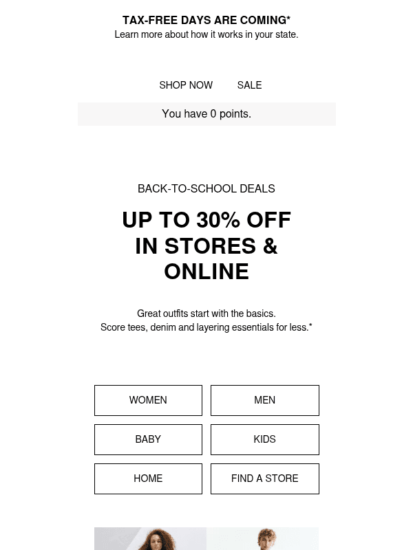 Newsletter preview: Up to 30% off your back-to-school checklist