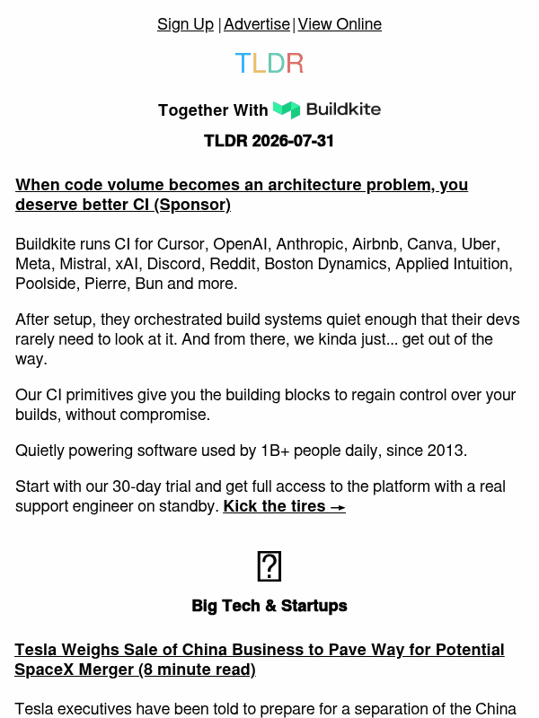 Newsletter preview: Tesla SpaceX merger 🚗, OpenAI price cuts 📉, Stripe's AI knowledge platform 👨‍💻