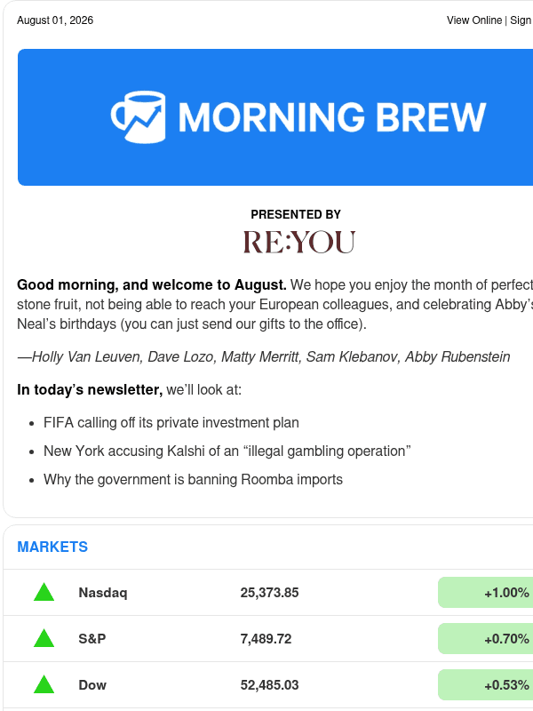 Newsletter preview: ☕️ Forced to play defense