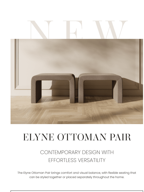 Newsletter preview: Style Your Home With the New Elyne Ottoman Pair