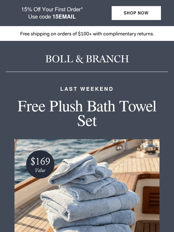 Newsletter preview: Don’t leave 15% off + your free gift behind