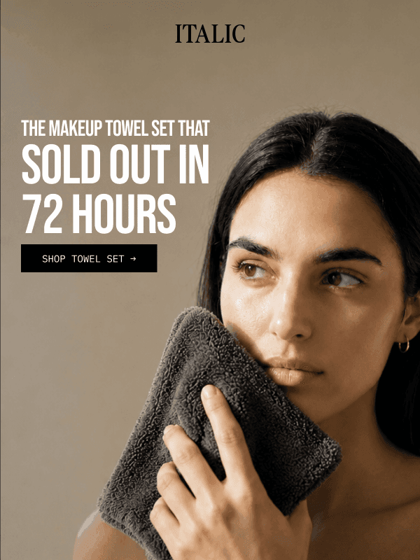 Newsletter preview: Back in stock: Make-Up Towel Set